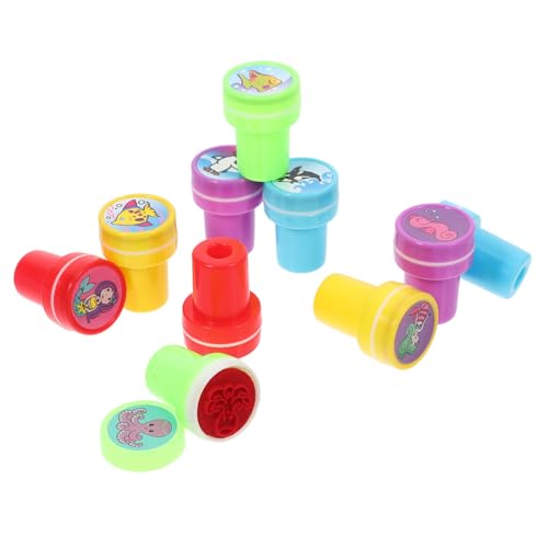 Toyvian 10St Kinderstempel Stempel für Meerestiere Stempel Spaßige Stempel Stempelset Kunststoffstempel Meeresleben-Geburtstagsgeschenke Fisch Stempel Meeresleben-Partygeschenke PVC von Toyvian