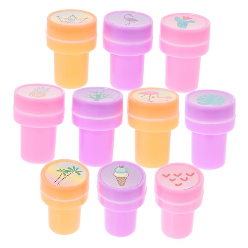 Toyvian 10St Kinderstempel für Geburtstagsgeschenke Partygeschenke Stempel für Stempelset für Selbstfärbende Stempel Kreatives Stempeln für PVC von Toyvian