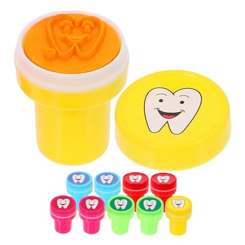 Toyvian 10St Stempel Siegel für Zahnbürsten Zahnpasta Kleinkind Stempel stempelset Kinderstempel Lehrerbelohnungsstempel Stempel-Partygeschenke für PVC von Toyvian