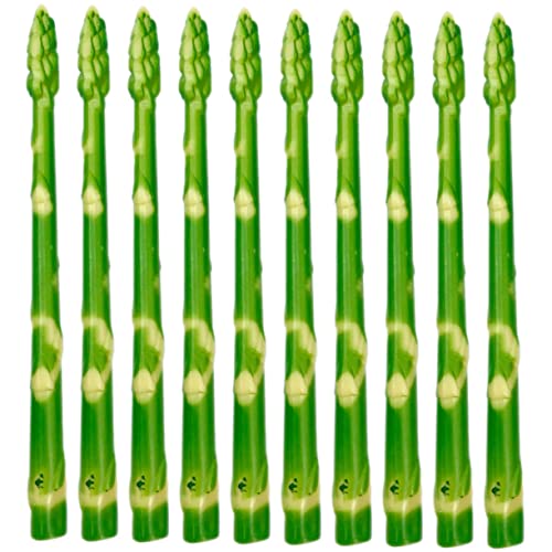 Toyvian 10st Spargel Modellierschmuck Gemüse Künstlich Spargelverzierung Für Die Küche Spargel-Display-Requisiten Spargel-Modell Gefälschter Spargel Küchensimulation Spargel PVC Green von Toyvian