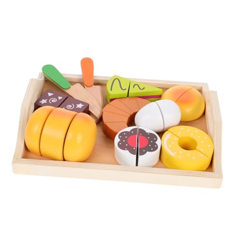 Toyvian Elegantes Rollenspiel-teeparty-Set Holzbrotmodell für Kleinkinder Spielzeug für Jungen und Mädchen Rollenspiel Zum Kochen von Toyvian