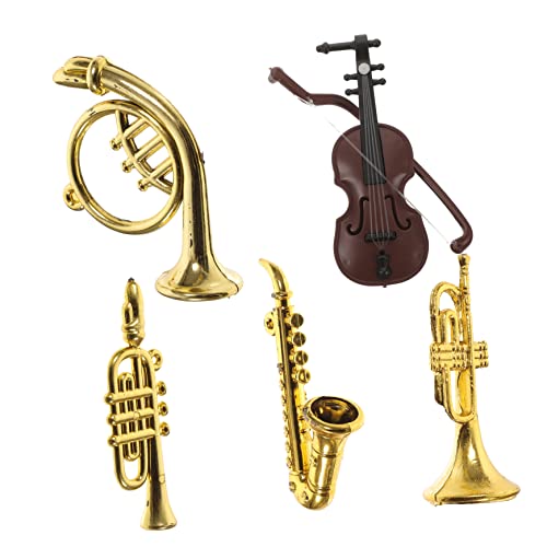 Toyvian 12 Dollhouse Dekoration Enthält Violine Saxophon Trompete Kurvenbläser Und Mittelbläser Ideales Für Kreative Szenen von Toyvian