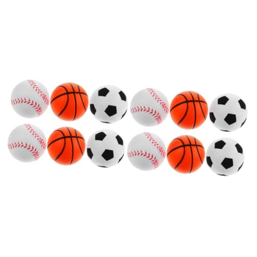 Toyvian 12 STK Schaumstoff-Stressball lustige Squeeze-Bälle Fußballspielzeug zusammendrücken Handspielzeug Entspannungsspielzeug entspannende Entlüftungsbälle Dehnbare Bälle Polyurethan von Toyvian