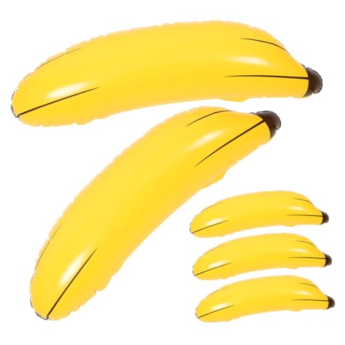 Toyvian 12 Stk Aufblasbare Bananen-Requisiten Bananen-Requisiten-Spielzeug Fahrt mit dem Bananenboot Wurfspiel zabawki stymulujące rozwój yellow Schwimmer-Bananenstütze aus Kunststoff PVC von Toyvian