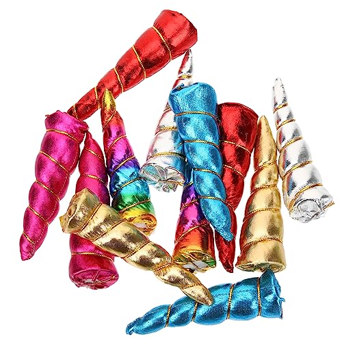 Toyvian 12st Einhornhorn Dekoratives Horn Spielzeuge Zubehör Zur Herstellung Von Stirnbändern Ornament-Stirnband Horn-zubehör Schlichte Stirnbänder Zum Basteln Kind Dekorationen Foto Stoff von Toyvian