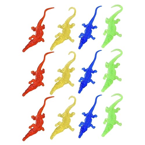 Toyvian 12 Stück Entlüften Sie das weiche Halloween Halloween Toys glowingtoys Fun Toy elastisches klebriges klebriges in Krokodilform weiches Gummi von Toyvian