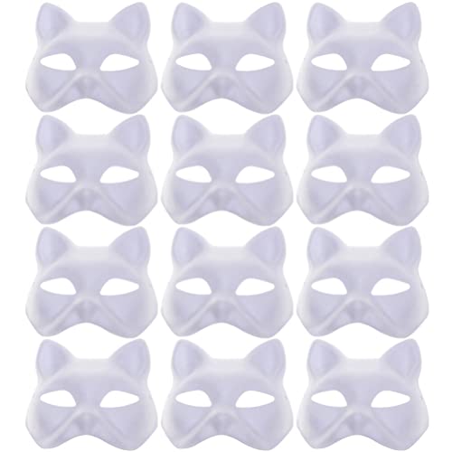 Toyvian 12 Stück Katzenmasken Zum Bemalen Diy-Katzenmasken Weiße Papiermasken Bemalbare Blankomasken Tiermasken Für Kinder Maskerade Halloween Cosplay Partyartikel Toyvian 12 Stück Katzenmasken Zum Bemalen Diy-Katzenmasken Weiße Papiermasken Bemalbare Blankomasken Tiermasken Für Kinder Maskerade Halloween Cosplay Partyartikel von Toyvian