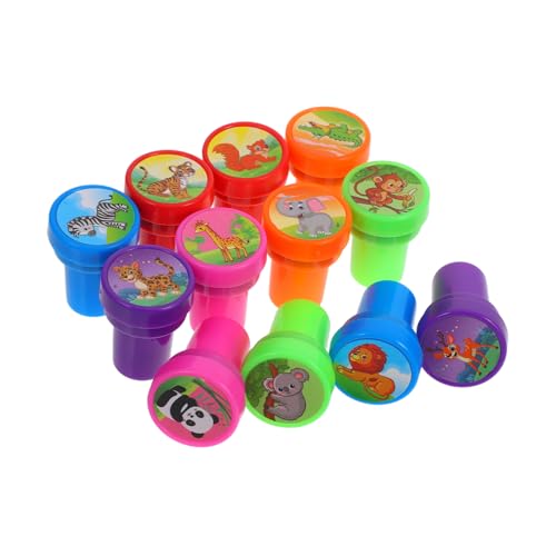 Toyvian 12 Stück Teiliges Cartoon Tier Stempel Set für Selbstfärbend Waschbar Kreatives Basteln Lernspielzeug für Zuhause und Klassenzimmer Belohnung Toyvian 12 Stück Teiliges Cartoon Tier Stempel Set für Selbstfärbend Waschbar Kreatives Basteln Lernspielzeug für Zuhause und Klassenzimmer Belohnung von Toyvian