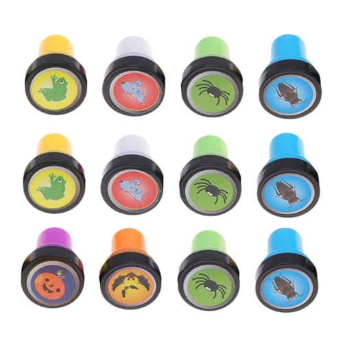 Toyvian 12 Stück Teiliges Halloween Stempelset Vorgefüllt Stempelspielzeug aus Umweltfreundlichem für Halloween Party Kreativset mit Kürbis Spinne Fledermaus Design Toyvian 12 Stück Teiliges Halloween Stempelset Vorgefüllt Stempelspielzeug aus Umweltfreundlichem für Halloween Party Kreativset mit Kürbis Spinne Fledermaus Design von Toyvian