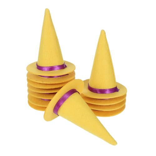 Toyvian 12 Stück Teiliges Mini Filz Hexenhüte Gelb Halloween Flaschenverschlüsse Vielseitige Partydeko für DIY Bastelprojekte Kostüm-accessoires und Tischmittelstücke Toyvian 12 Stück Teiliges Mini Filz Hexenhüte Gelb Halloween Flaschenverschlüsse Vielseitige Partydeko für DIY Bastelprojekte Kostüm-accessoires und Tischmittelstücke von Toyvian