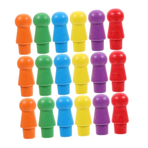 Toyvian 120St Bunte Karos familienspiele brettspiel Billard Zubehör Billardwerkzeuge Dame Schach Arbeitet Schach buntes Schach Holz von Toyvian