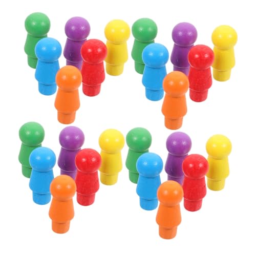 Toyvian 120st Bunte Karos Bunte Ersatzkaros Bunte Chinesische Dame Spielmarken Bewegliche Bauern Spielpflöcke Schachbauer Spielzubehör Für Dame Schachbrettspiel Brettspielfiguren Holz von Toyvian