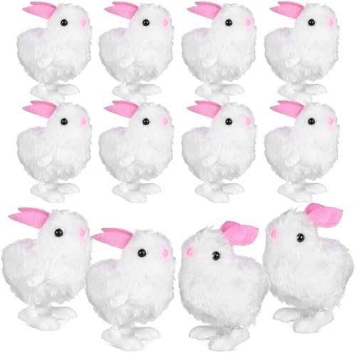 Toyvian 12Pcs Bunny Wind -Up -Spielzeug Uhrwerke Tiere Plüsch Wind -Up -Spielzeug Hase Hopfen Spielzeug Ostern Wind -Up Spielzeug Für Kinderparty Gefälscht Osterkorb Stuffs Stuffs von Toyvian