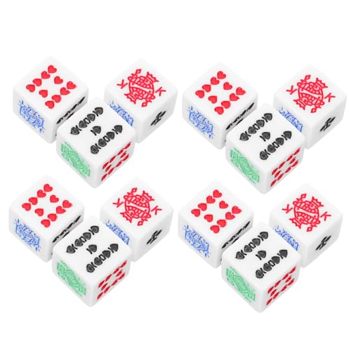 Toyvian 12Pcs Poker Würfel Pokerwürfel Würfelbecher tragbare Würfelspiel-Requisite Würfel-Stütze freche Pokerchips Jetons tragbare Pokerchips lustige Spielchips Lügner würfeln Acryl von Toyvian