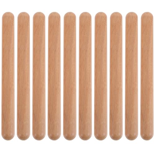 Toyvian 12Pcs Teig -Musikinstrumente elektrische Trommel Kinderpercussion klimpern kinderinstrumente musikinstrumente für natürlicher Holzstab Musiksticks für hölzern von Toyvian