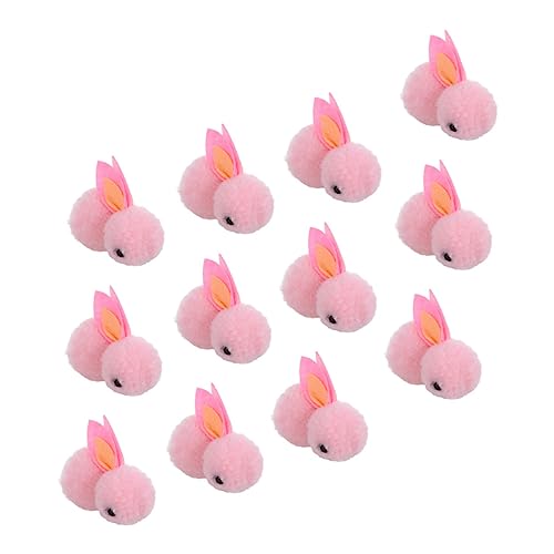 Toyvian 12st Plüschhase Puppe Kuscheltiere Weihnachtsdekorationen Plüschtiere Kaninchen Hase Plüsch Mini-Hasen Party-hase- Christbaumschmuck Partydekoration Rosa von Toyvian