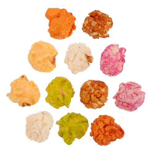 Toyvian 12st Popcorn-Modell Popcorn-konfetti Küchendekoration Realistische Modelle Partygeschenke Miniatur-Popcorn Gefälschtes Popcorn Popcorn-Requisite Dekorative Requisiten Plastik von Toyvian