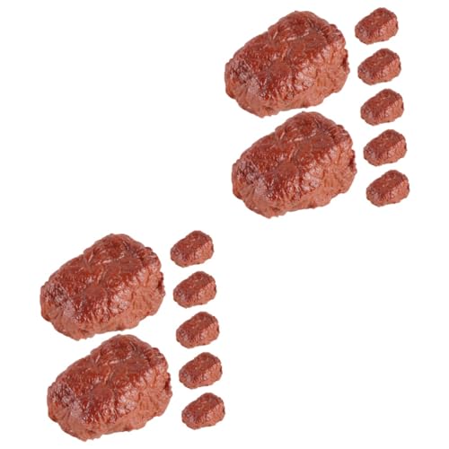 Toyvian 14 STK Simulationsrindfleischmodell küchendekoration küchen Dekoration Kitchen Decoration Restaurant deko fleischkäse künstliches Rindfleisch westliche Kücheneinrichtung PVC Brown von Toyvian