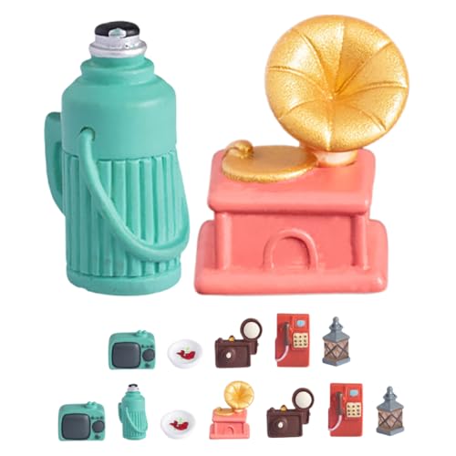 Toyvian 14 Teiliges Set Simuliertes Haushaltsgerät Modell Schmuck Süße Accessoires Möbelzubehör Textmarker Set Möbelringe Modernes Retro Haushaltsgerät Teppich von Toyvian