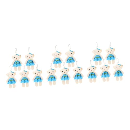 Toyvian 15 Stk Hochzeitspuppe Ausgestopfte Bärenfiguren Multifunktionaler Bärenanhänger entzückender Bärenanhänger kleine Bärenspielzeuge kleines Bärenspielzeug Cartoon-Bär Plüsch Blue von Toyvian