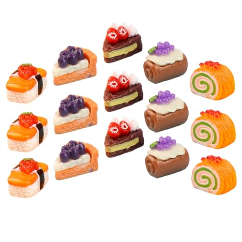Toyvian 15 Stück Teiliges Miniatur Obstkuchen Dessert Resin für Puppenhaus Küche Deko Mini Kuchen Modell für Pretend Food Play und Fotografie Zubehör Toyvian 15 Stück Teiliges Miniatur Obstkuchen Dessert Resin für Puppenhaus Küche Deko Mini Kuchen Modell für Pretend Food Play und Fotografie Zubehör von Toyvian
