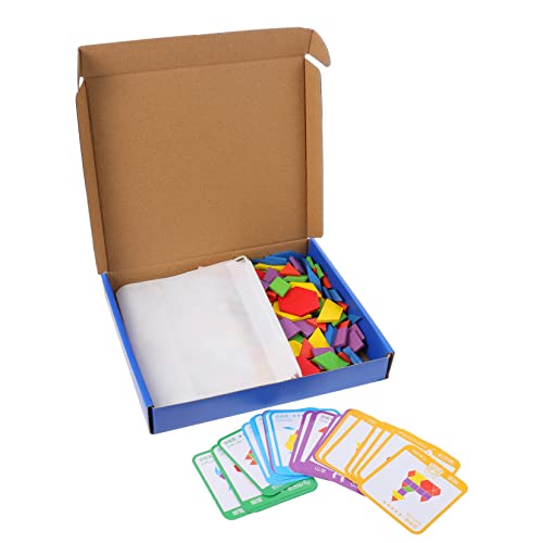 Toyvian 155 Stück Tangram interaktives Interactive Toys jucarii pentru copii für holzpuzzles Kindererkennungsspielzeug Holzspielzeug Lernspielzeug hölzern von Toyvian