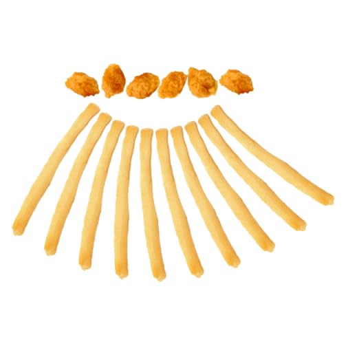 Toyvian 16-teiliges Lebensechtes Set Mit Gefälschten Pommes Frites Spielzeug-Lebensmittel Für Kleinkinder Und Rollenspielküche Für Jungen Und Mädchen von Toyvian