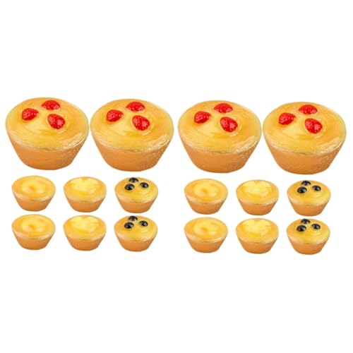 Toyvian 16 Stk Simulierter Obstkuchen Mini-dessert-eierkuchen-dekor Realistische Eierkuchen Gefälschte Torte Künstlicher Brotlaib Zur Präsentation Modell Eines Gefälschten Eierkuchens Harz von Toyvian