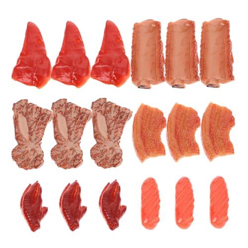 Toyvian 18 Stück Teiliges Simulations Fleischmodell aus Stabilem Kunststoff Realistische Wiederverwendbare Deko und Pretend Play Food für Fotografie Restaurantpräsentation und DIY Basteln Toyvian 18 Stück Teiliges Simulations Fleischmodell aus Stabilem Kunststoff Realistische Wiederverwendbare Deko und Pretend Play Food für Fotografie Restaurantpräsentation und DIY Basteln von Toyvian