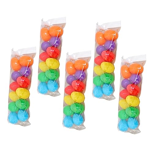 Toyvian Osterzubehör 192 Stück Bunte Leere Plastikeier 6 X 4 Cm Eierschalenspielzeug Osterdekor Ostersets von Toyvian