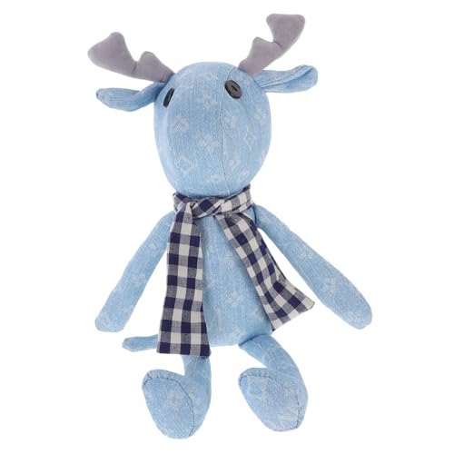 Toyvian 1Stk Elchpuppe Kuscheltier niedliche Christmas Decorations weihnachtssdeko weihnachtsgeldgeschenke Weihnachtselch weihnachtselch PP Baumwolle Blue von Toyvian