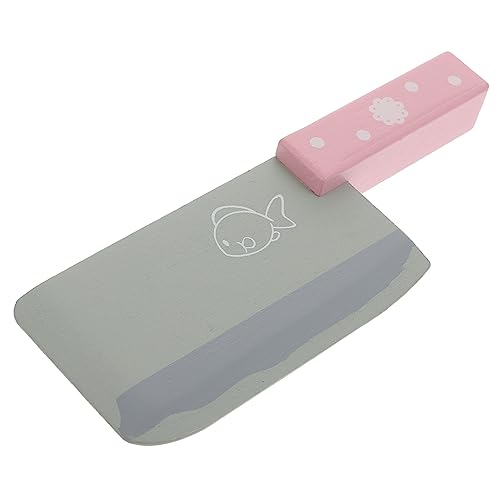 Toyvian 1Stk Geschirr küchenspielzeug für Kitchen Toys for Küchenmesser Küchenutensilien Sicheres nachgemachtes Besteck Cutter-Modell hölzern Rosa von Toyvian