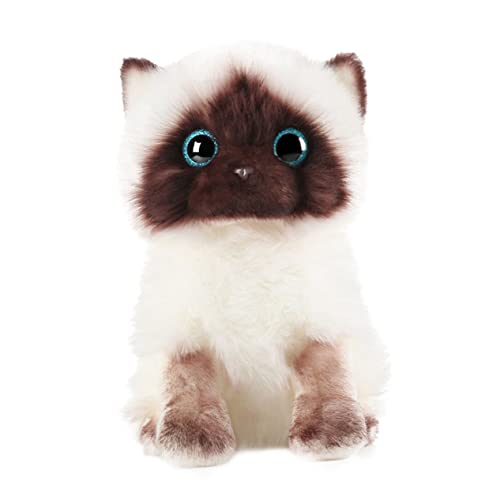 Toyvian 1Stk Katzenpuppe Tiere ausgestopft Plüschtier Plüschspielzeug Katzenkuscheltier Cutie Cats katzenspielzeig cat Plush Plüschpuppe Heimdekoration PP Baumwolle Weiß von Toyvian