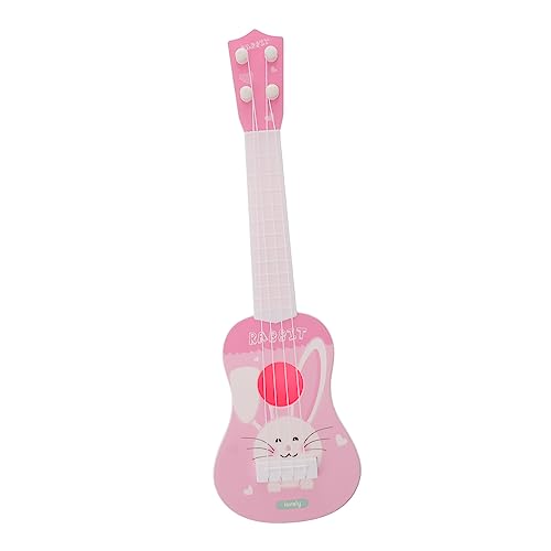 Toyvian 1Stk Kinder Gitarreninstrument Spielzeug Ukulele Spielzeug für Kleinkinder Kindergitarre akustisch Toys Kleinkind Spielzeug Akustikgitarre im Vintage-Stil Rosa von Toyvian