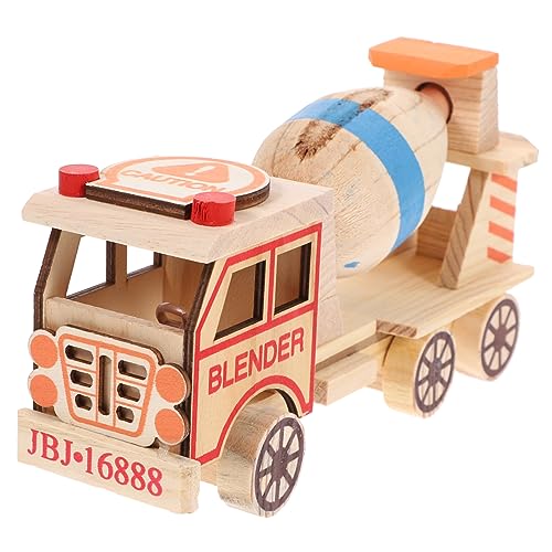 Toyvian 1Stk Spielzeug Mischer aus Holz konkretes Modell Wohnkultur Zementmischmaschine Mixer Modelle Modell aus Holz Beton Kunsthandwerk Kind Bambus von Toyvian