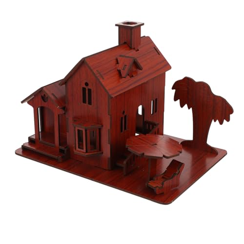 Toyvian 1stk 3D- -Puzzle Selbst Zusammenbauendes Puzzle Villa-Puzzle 3D-Puzzle Puzzle-Modell Rätsel DIY-Puzzle 3D-Modell Villa-Modell Brown Holz von Toyvian