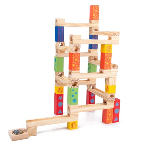 Toyvian 1stk Kinder-Balance-Block-Spielzeug Achterbahn Spielzeug Für Kinder Rennbahnspielzeug Für Kinder Labyrinth Spielzeug Für Kleinkinder Bausteine ​​Spielzeug Bambus von Toyvian