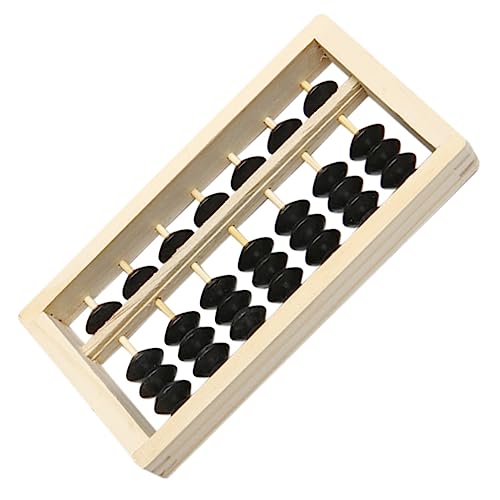 Toyvian Puzzle-Spielzeug 1stk Kleiner Abakus Kid Math Aid Spielzeug Kid s Berechnung Werkzeug P?dagogisches Chinesische Abacus Holz Arithmetik Soroban Japan Weiße Perle Hölzern Student von Toyvian