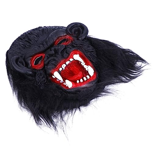 Toyvian 1stk Orang-utan-maske Horror-maske Halloween- Halloween-kostüm Geistermaske Gruselige Halloween-maske Maske Für Halloween Halloween-outfits Halloweenkostüm Gorilla-maske Black von Toyvian