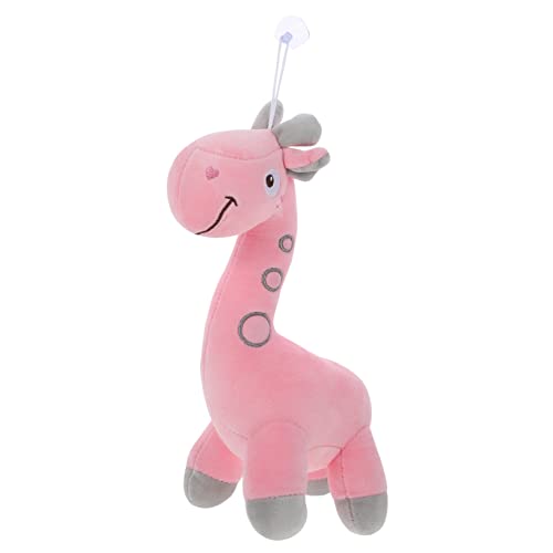 Toyvian 1stk Plüsch-Giraffe Plüschtier Cartoon-plüschpuppe Puppenschmuck Heimpuppenverzierung Stofftier Aus Baumwolle Daunen Baumwolle Rosa von Toyvian