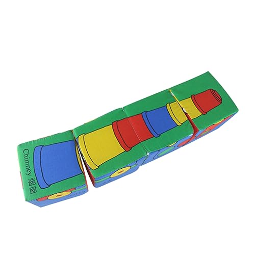 Toyvian 1stk Zusammengebaute Bausteine Kindergartenbedarf Frühpädagogisches Bausteinspielzeug Kinderspielzeug Stoffkunstblöcke Block Mit Rassel Baumwolle Colorful von Toyvian