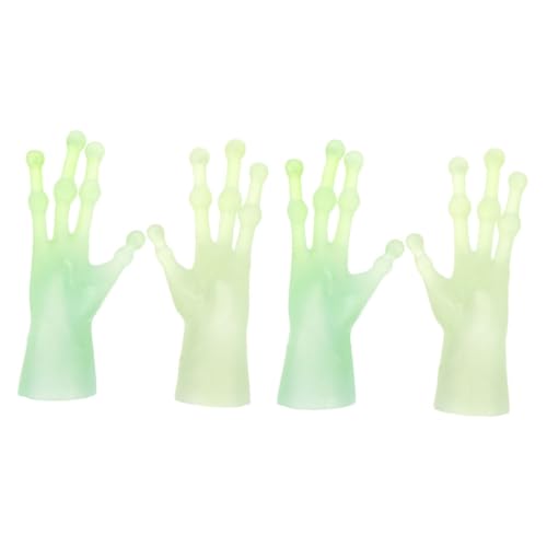 Toyvian 2 Paare Trick-Finger-Handschuhe Mini-Fingerhände Miniaturhände Finger Kleine winzige Fingerhände kinderhandschuhe Alien-Finger-Handschuh-Abdeckung Alien-Handschuhe PVC Light Green von Toyvian