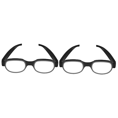 Toyvian 2 STK Anime Mit Leuchtender Brille Geführte Visierbrille Leuchtende Anime-Brille Geführte Brillen Partybrille Zum Leuchten Bringen Interessante Brillen Cosplay Led Reisen Plastik von Toyvian