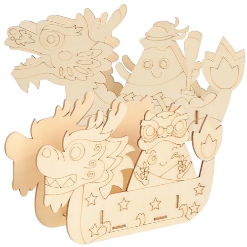 Toyvian 2 Sätze 3D-Schiffspuzzle bastelset basteln für bastelsets für Educational Toys kindergeschenke Puzzle-Set für Kinderpuzzle 3D-Rätsel Holz von Toyvian