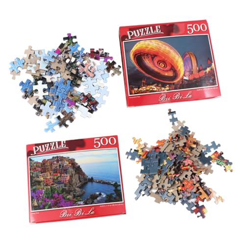 Toyvian 2 Sätze À 500 Stück Puzzle amp Share rätsel für Puzzles Fun Puzzle Aufbewahrung von Puzzles für Hundepuzzle Trick Rätsel von Toyvian