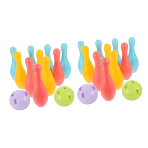 Toyvian 2 Sätze Bowlingkugeln für Kinder Bowlingkugel für Kinder Spielzeug für Kleinkinder Kinder Bowling Kinder geschirrset Spielzeug Bowlingspiele für Kinder drinnen Kinder bowlen von Toyvian