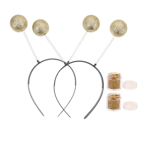 Toyvian 2 Sätze Goldenes Martian Antennen Stirnband mit Glitzerbällen Leichte Party Kostümaccessoires für Frauen Komfortabler Sitz Authentisches Design für Halloween und Maskenball Toyvian 2 Sätze Goldenes Martian Antennen Stirnband mit Glitzerbällen Leichte Party Kostümaccessoires für Frauen Komfortabler Sitz Authentisches Design für Halloween und Maskenball von Toyvian