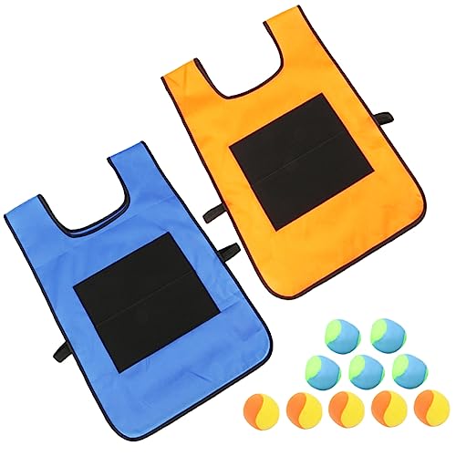 Toyvian 2 Sätze Klebriger Jersey Völkerball Bälle Interaktives Eltern-Kind-Spielzeug Schaumstoff-dodgeballs Skee Spiele Klebeweste Für Kinder Klebriges Ballspielzeug Spielzeuge Schwamm von Toyvian