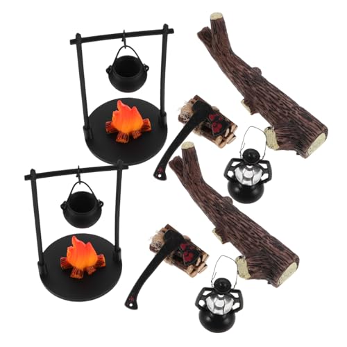 Toyvian 2 Sätze Realistisches offenes Feuer Hängender Ofen Modell Kleine Holzscheite Rustikales Design für Mikro-szenen für Sammler Toyvian 2 Sätze Realistisches offenes Feuer Hängender Ofen Modell Kleine Holzscheite Rustikales Design für Mikro-szenen für Sammler von Toyvian