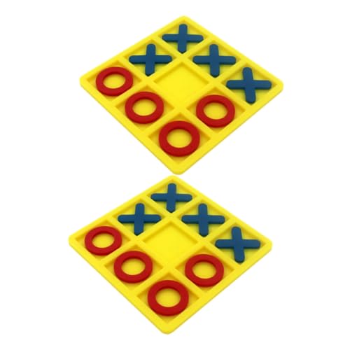 Toyvian 2 Sätze Xo Schach Schach-brettspiel- Kinderspielzeug Spiel Für Bildungsspielzeug Pädagogisches Schachspielzeug Für Spiele Schachbrett Yellow Abs von Toyvian